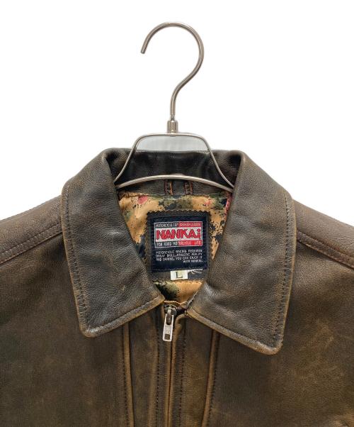 NANKAI（ナンカイ）NANKAI (ナンカイ) レザーベスト ブラウン サイズ:Lの古着・服飾アイテム