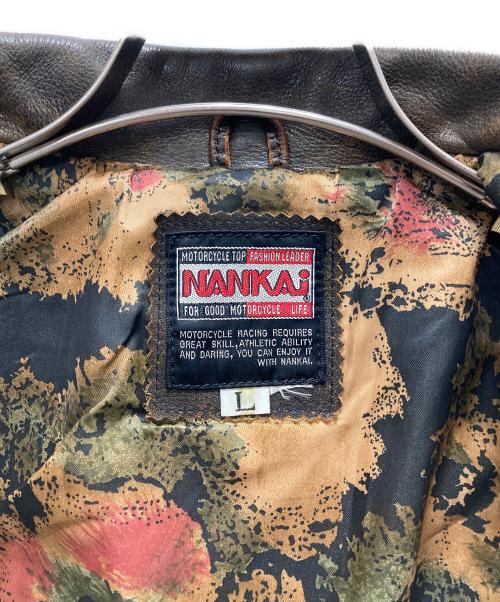NANKAI（ナンカイ）NANKAI (ナンカイ) レザーベスト ブラウン サイズ:Lの古着・服飾アイテム