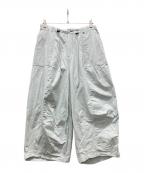 As know asアズノゥアズ）の古着「二素材を後染めしたパンツ」｜スカイブルー