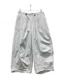 As know as（アズノゥアズ）の古着「二素材を後染めしたパンツ」｜スカイブルー