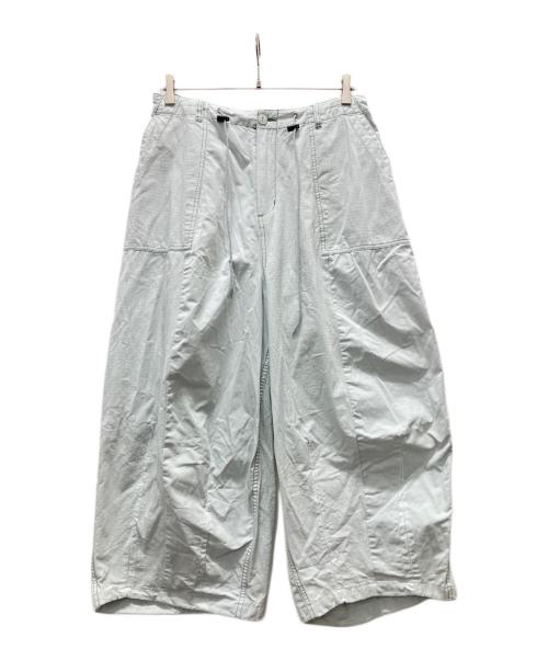 As know as（アズノゥアズ）As know as (アズノゥアズ) 二素材を後染めしたパンツ スカイブルー サイズ:3の古着・服飾アイテム