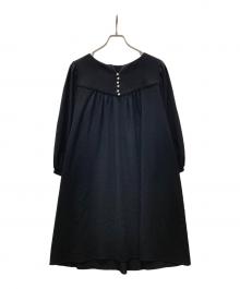 Leilian（レリアン）の古着「パール装飾ブラウスワンピース」｜ブラック