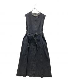 As know as（アズノゥアズ）の古着「デニムでロングOP/ワンピース」｜インディゴ