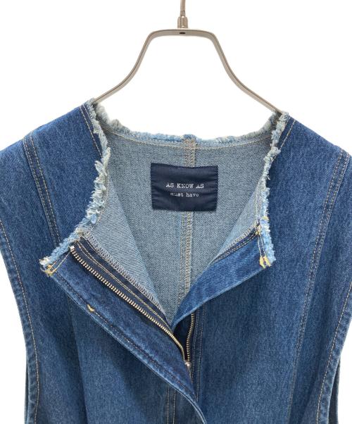 As know as（アズノゥアズ）As know as (アズノゥアズ) デニムでロングOP/ワンピース インディゴ サイズ:3の古着・服飾アイテム