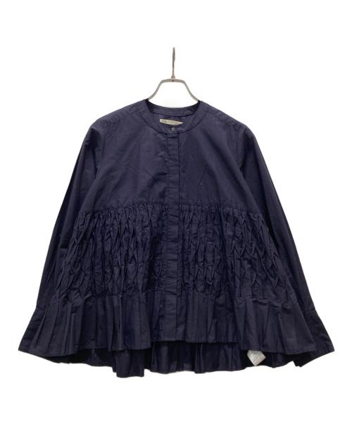 ne quittez pas（ヌキテパ）ne quittez pas (ヌキテパ) COTTON POPLIN WAVE BLOUSE パープル サイズ:記載無しの古着・服飾アイテム