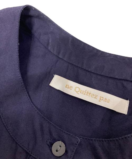 ne quittez pas（ヌキテパ）ne quittez pas (ヌキテパ) COTTON POPLIN WAVE BLOUSE パープル サイズ:記載無しの古着・服飾アイテム