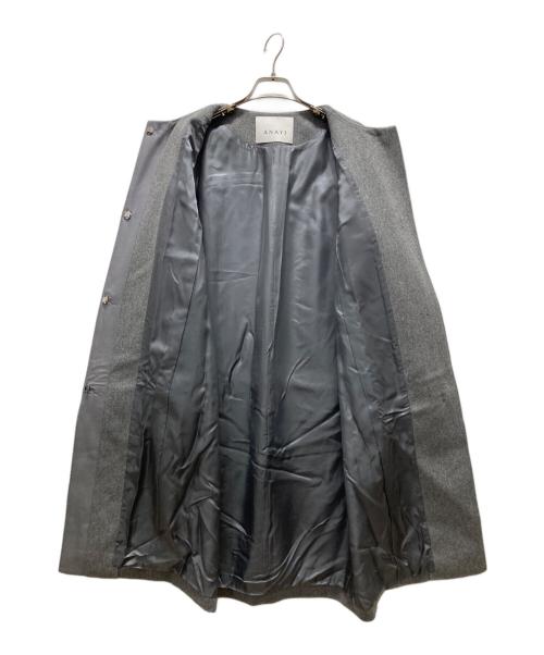 ANAYI（アナイ）ANAYI (アナイ) ノーカラーコート グレー サイズ:38の古着・服飾アイテム