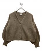 IENAイエナ）の古着「LA BOUCLE ファーニットカーディガン」｜ブラウン
