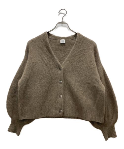 IENA（イエナ）IENA (イエナ) LA BOUCLE ファーニットカーディガン ブラウン サイズ:表記無しの古着・服飾アイテム