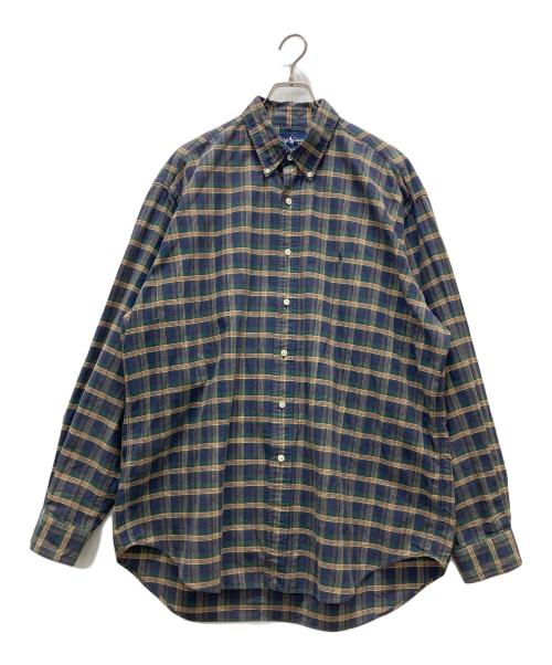 POLO RALPH LAUREN（ポロ・ラルフローレン）POLO RALPH LAUREN (ポロ・ラルフローレン) チェックシャツ ネイビー サイズ:XLの古着・服飾アイテム