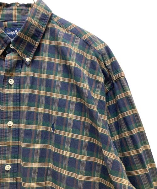 POLO RALPH LAUREN（ポロ・ラルフローレン）POLO RALPH LAUREN (ポロ・ラルフローレン) チェックシャツ ネイビー サイズ:XLの古着・服飾アイテム