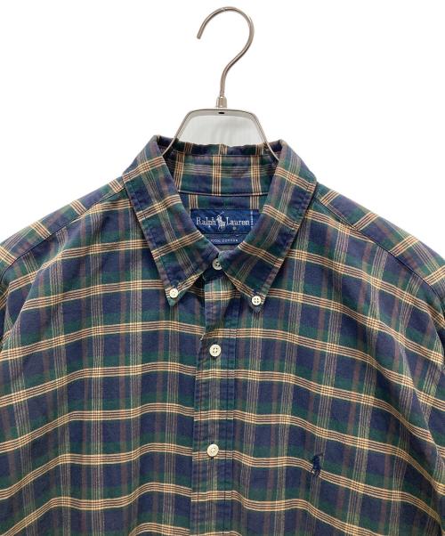 POLO RALPH LAUREN（ポロ・ラルフローレン）POLO RALPH LAUREN (ポロ・ラルフローレン) チェックシャツ ネイビー サイズ:XLの古着・服飾アイテム