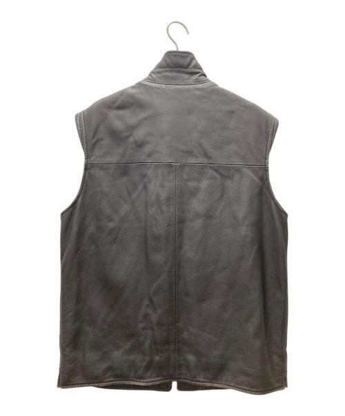 EDDY MONETTI（エディモネッティ）EDDY MONETTI (エディモネッティ) レザーベスト ブラウン サイズ:50の古着・服飾アイテム