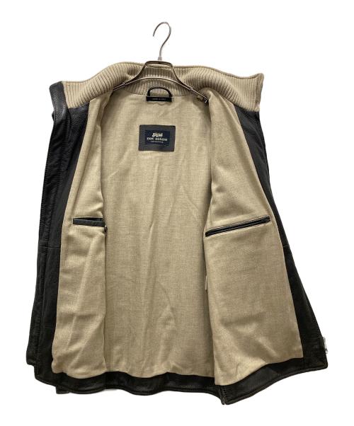 EDDY MONETTI（エディモネッティ）EDDY MONETTI (エディモネッティ) レザーベスト ブラウン サイズ:50の古着・服飾アイテム