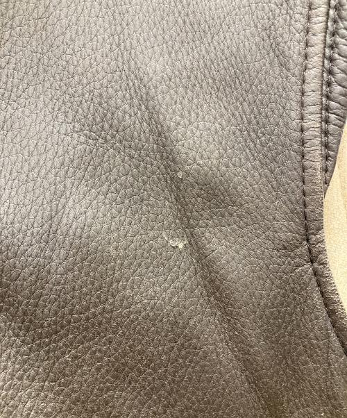 EDDY MONETTI（エディモネッティ）EDDY MONETTI (エディモネッティ) レザーベスト ブラウン サイズ:50の古着・服飾アイテム