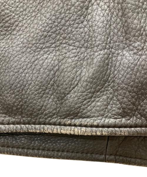 EDDY MONETTI（エディモネッティ）EDDY MONETTI (エディモネッティ) レザーベスト ブラウン サイズ:50の古着・服飾アイテム
