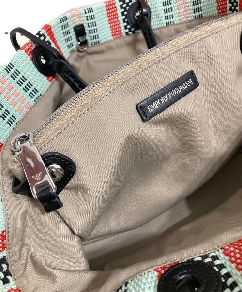 EMPORIO ARMANI（エンポリオ アルマーニ）EMPORIO ARMANI (エンポリオ アルマーニ) MYEAショッパーバスケットバッグ グリーンの古着・服飾アイテム