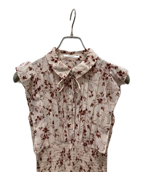 Snidel（スナイデル）Snidel (スナイデル) Sustainableフリルプリーツワンピース ピンクの古着・服飾アイテム
