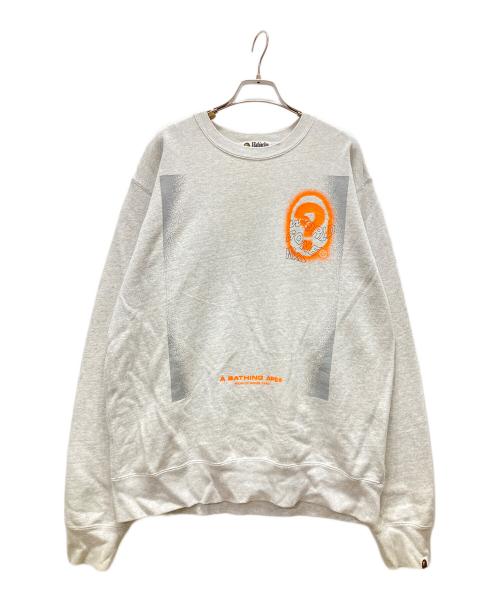 A BATHING APE（アベイシングエイプ）A BATHING APE (アベイシングエイプ) Multi Graphic Crewneck グレー サイズ:XLの古着・服飾アイテム