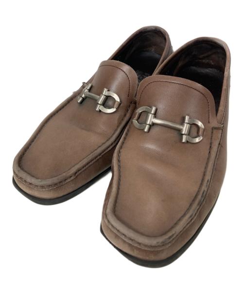 Salvatore Ferragamo（サルヴァトーレ フェラガモ）Salvatore Ferragamo (サルヴァトーレ フェラガモ) ガンチーニローファー ブラウン サイズ:10の古着・服飾アイテム