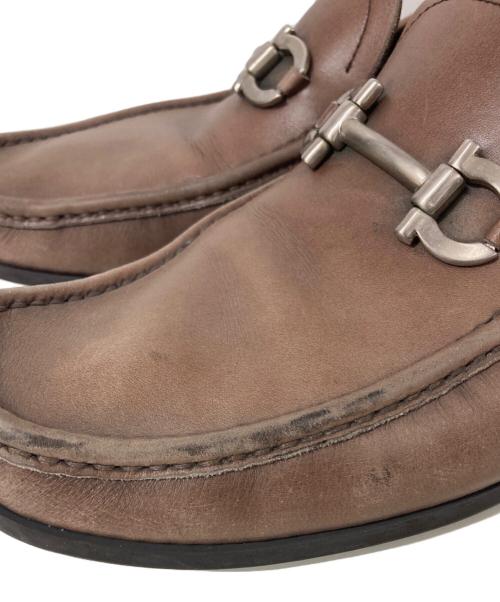 Salvatore Ferragamo（サルヴァトーレ フェラガモ）Salvatore Ferragamo (サルヴァトーレ フェラガモ) ガンチーニローファー ブラウン サイズ:10の古着・服飾アイテム