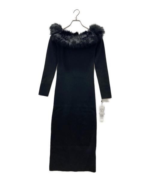 ROYAL PARTY（ロイヤルパーティ）ROYAL PARTY (ロイヤルパーティ) ニットワンピース ブラック サイズ:F 未使用品の古着・服飾アイテム