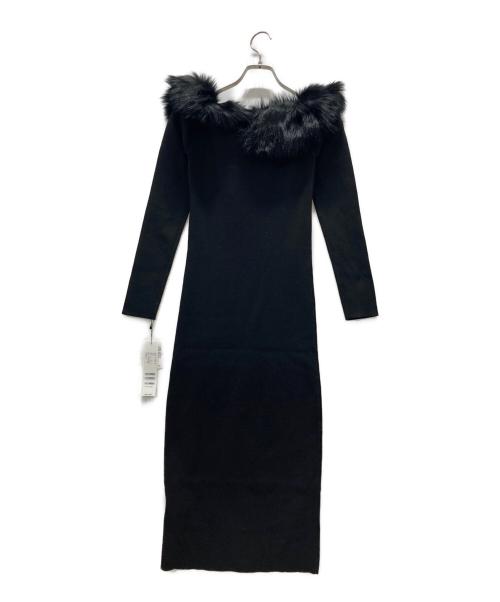 ROYAL PARTY（ロイヤルパーティ）ROYAL PARTY (ロイヤルパーティ) ニットワンピース ブラック サイズ:F 未使用品の古着・服飾アイテム