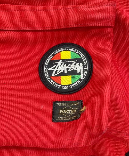 stussy（ステューシー）stussy (ステューシー) PORTER (ポーター) リュック レッドの古着・服飾アイテム