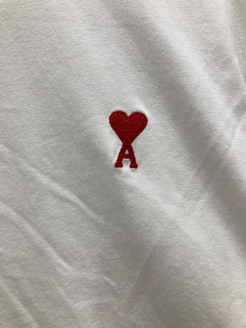 AMI Alexandre Mattiussi（アミアレクサンドルマテュッシ）AMI Alexandre Mattiussi (アミアレクサンドルマテュッシ) ハートロゴ刺繍Tシャツ ホワイト サイズ:XLの古着・服飾アイテム