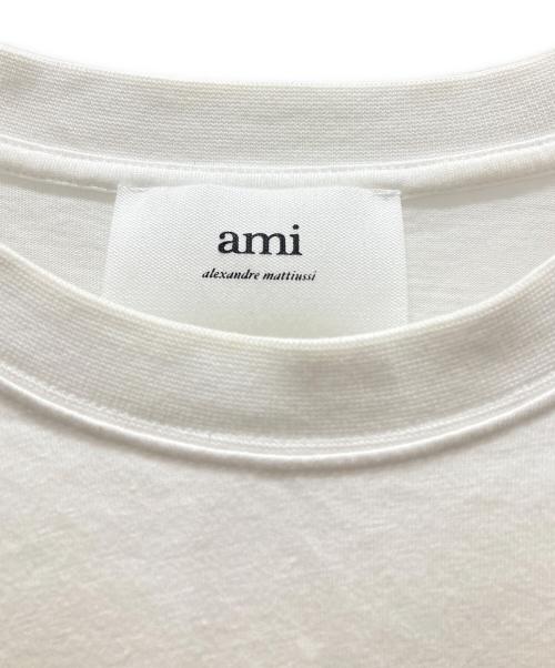 AMI Alexandre Mattiussi（アミアレクサンドルマテュッシ）AMI Alexandre Mattiussi (アミアレクサンドルマテュッシ) ハートロゴ刺繍Tシャツ ホワイト サイズ:XLの古着・服飾アイテム