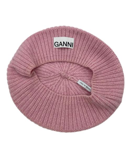 GANNI（ガニー）GANNI (ガニー) ニットベレー帽 ピンク サイズ:ONEの古着・服飾アイテム