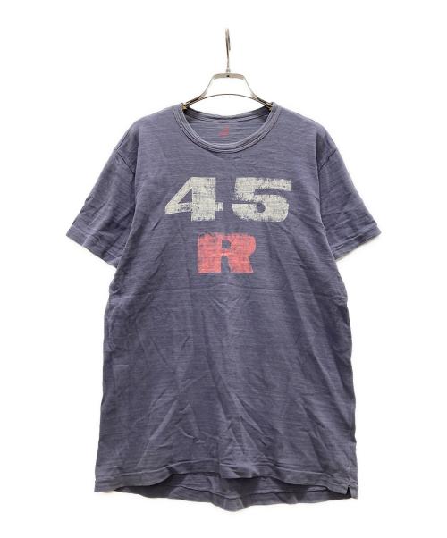 45R（フォーティファイブ・アール）45R (フォーティファイブ・アール) ダメージ加工Tシャツ パープル サイズ:4の古着・服飾アイテム