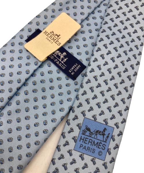 HERMES（エルメス）HERMES (エルメス) シルクネクタイ スカイブルー サイズ:FREEの古着・服飾アイテム