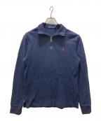 POLO RALPH LAURENポロ・ラルフローレン）の古着「ハーフジップスウェット」｜ネイビー