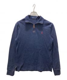 POLO RALPH LAUREN（ポロ・ラルフローレン）の古着「ハーフジップスウェット」｜ネイビー
