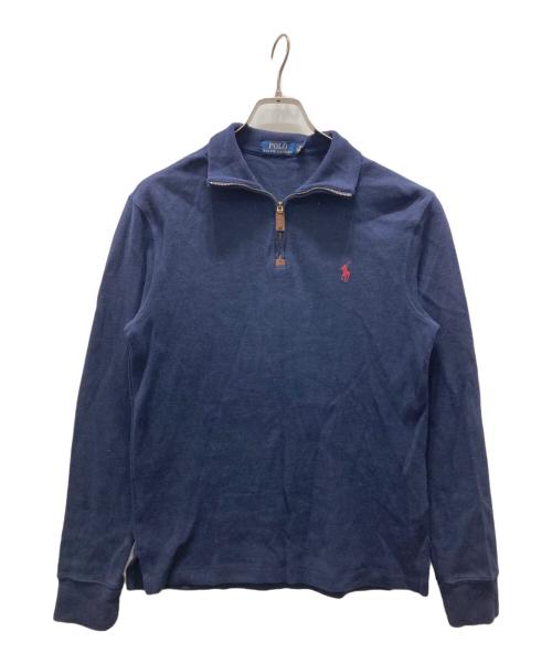 POLO RALPH LAUREN（ポロ・ラルフローレン）POLO RALPH LAUREN (ポロ・ラルフローレン) ハーフジップスウェット ネイビー サイズ:XSの古着・服飾アイテム