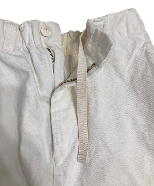 Dulcamara（ドゥルカマラ）Dulcamara (ドゥルカマラ) レザーポケットイージーパンツ ホワイトの古着・服飾アイテム