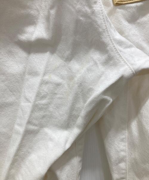 Dulcamara（ドゥルカマラ）Dulcamara (ドゥルカマラ) レザーポケットイージーパンツ ホワイトの古着・服飾アイテム