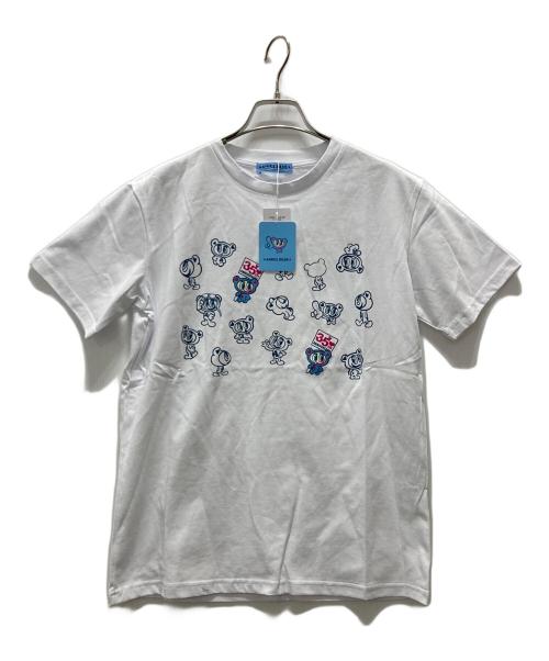 angel blue（エンジェルブルー）angel blue (エンジェルブルー) 35周年ラメプリントTシャツ ホワイト サイズ:M 未使用品の古着・服飾アイテム
