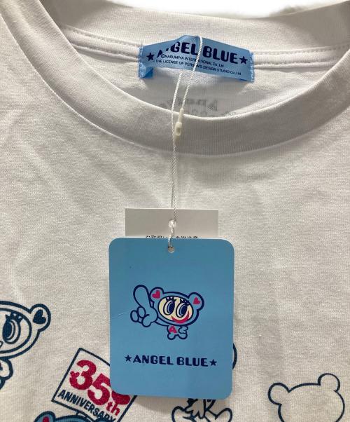 angel blue（エンジェルブルー）angel blue (エンジェルブルー) 35周年ラメプリントTシャツ ホワイト サイズ:M 未使用品の古着・服飾アイテム