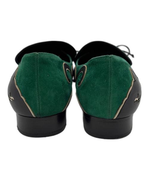 VALENTINO（ヴァレンティノ）VALENTINO (ヴァレンティノ) パンサースウェードシューズ グリーン サイズ:37の古着・服飾アイテム