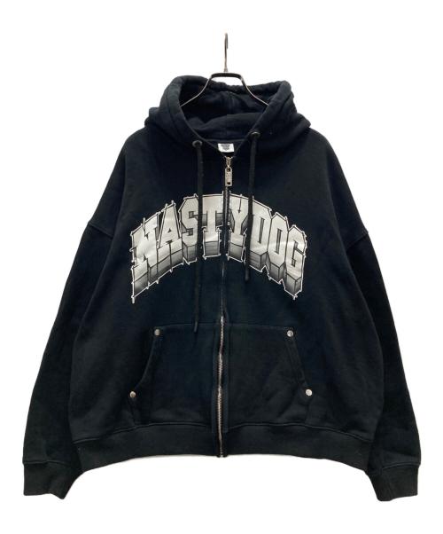 NASTY DOG（ナスティー ドッグ）NASTY DOG (ナスティー ドッグ) ジップパーカー ブラック サイズ:XLの古着・服飾アイテム