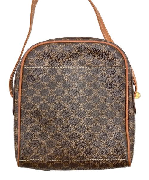 CELINE（セリーヌ）CELINE (セリーヌ) マカダム柄ショルダーバッグ/ポシェット ブラウンの古着・服飾アイテム
