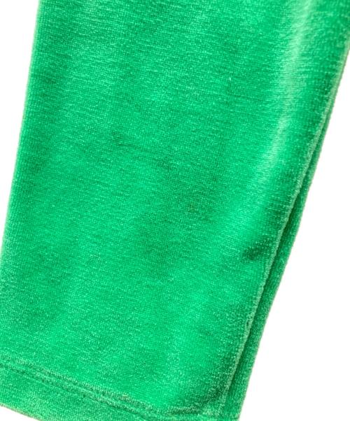MACPHEE（マカフィー）MACPHEE (マカフィー) コットンポリエステルベロア クルーネックカーディガン グリーン サイズ:Sの古着・服飾アイテム