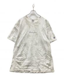 Champion REVERSE WEAVE（チャンピオン リバース ウィーブ）の古着「タイダイ ロゴTシャツ」｜アイボリー