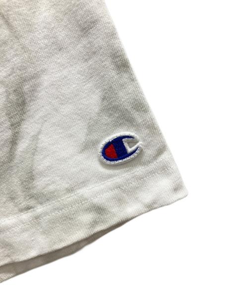 Champion REVERSE WEAVE（チャンピオン リバース ウィーブ）Champion REVERSE WEAVE (チャンピオン リバース ウィーブ) タイダイ ロゴTシャツ アイボリー サイズ:XLの古着・服飾アイテム