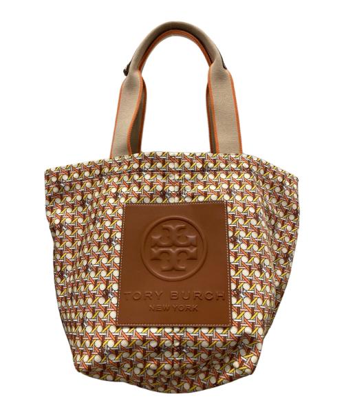 TORY BURCH（トリーバーチ）TORY BURCH (トリーバーチ) 幾何学柄グレイシー トートバッグ ベージュの古着・服飾アイテム