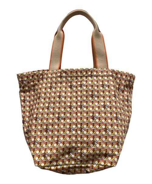 TORY BURCH（トリーバーチ）TORY BURCH (トリーバーチ) 幾何学柄グレイシー トートバッグ ベージュの古着・服飾アイテム