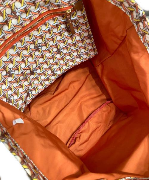 TORY BURCH（トリーバーチ）TORY BURCH (トリーバーチ) 幾何学柄グレイシー トートバッグ ベージュの古着・服飾アイテム