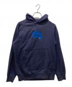 stussyステューシー）の古着「プルオーバーパーカー」｜ネイビー